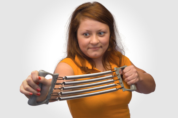 Bored Woman Exercising