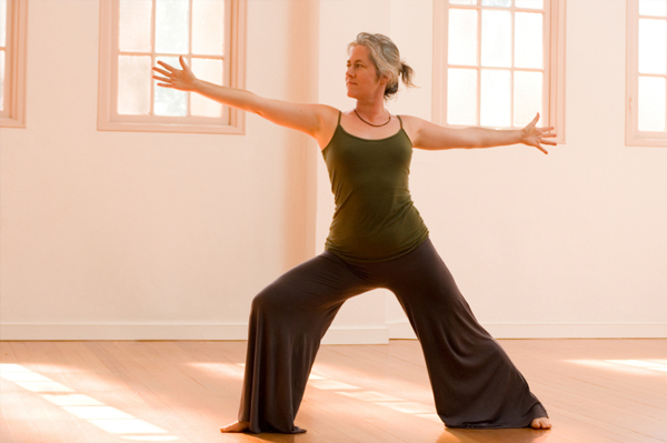 Woman in Forties Stretching