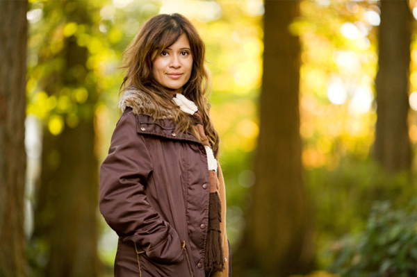 Woman going for afternoon walk