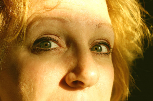 Woman having hot flash