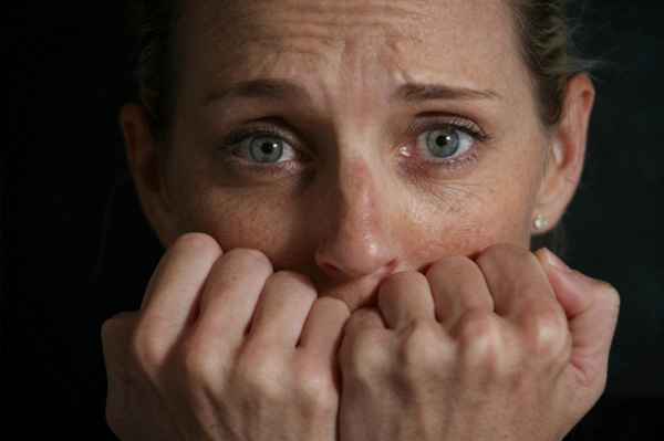 Woman having panic attack