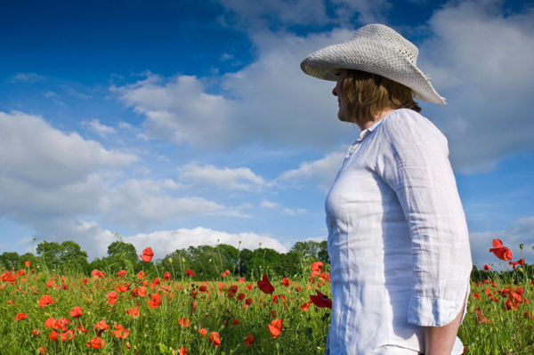 Woman in Protective Clothing