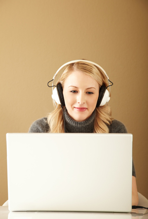 Woman on Computer
