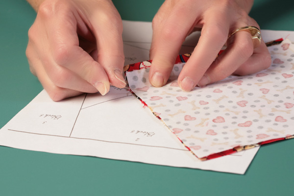 Woman quilting