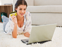 Woman shopping online
