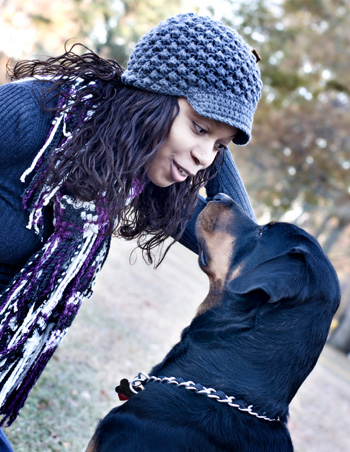 Woman Training Dog