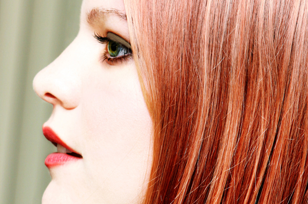 Woman wearing matte makeup
