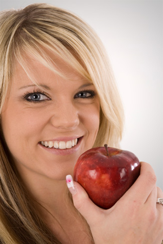 Woman with Apple