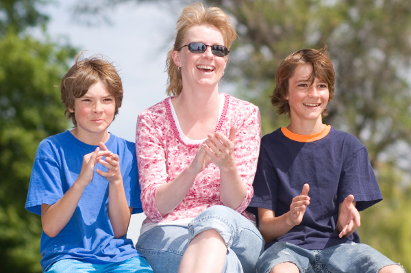 Stepmother with her two stepsons