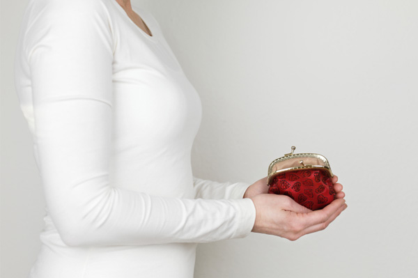Woman with Open Wallet
