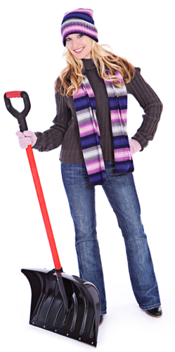 Woman with Snow Shovel