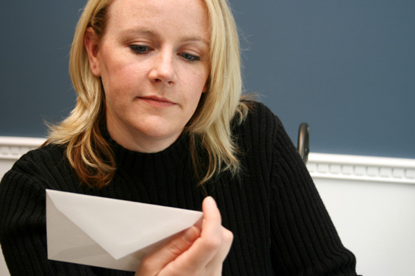 Woman writing letter
