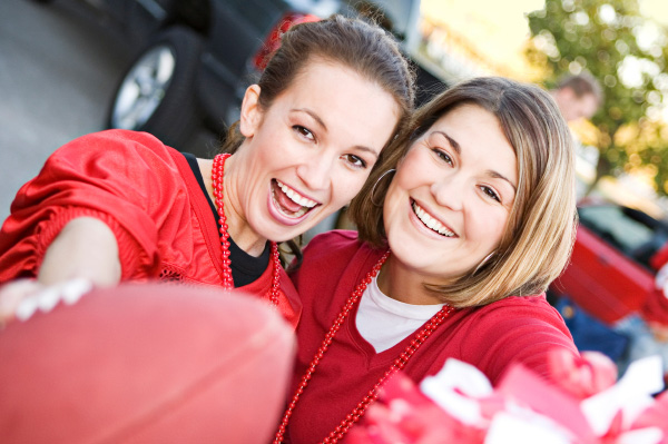 Woman football fans
