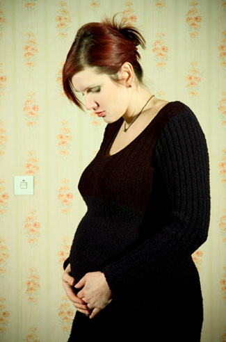 Worried Pregnant Woman