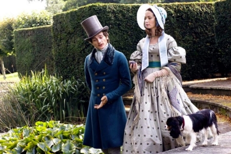 Emily Blunt as The Young Victoria and Rupert Friend take a walk