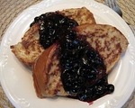 Room Service French Toast with Minted Blueberries