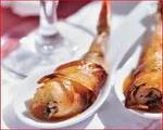 Basil Stuffed Shrimp with Bacon