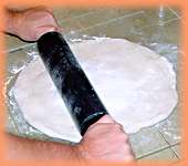 rolling out the dough