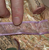 wine cork wreaths, bows, ribbons