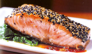 Michael Lomonaco's Slow Roasted Sesame Salmon with Ginger