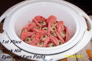 Eyes and Ears Pasta for Halloween
