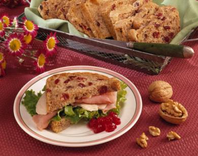 Walnut Cranberry Grain Loaf