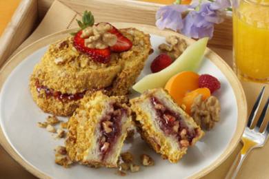 Walnut Stuffed French Toast