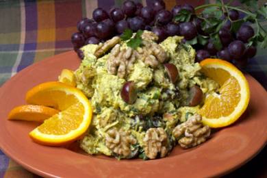 Curry Chicken Salad with Walnuts