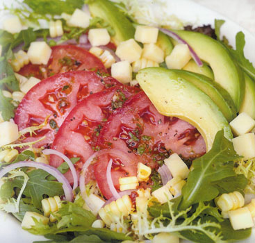 Tomato Avocado And Roasted Corn Salad With Chipotle Sherry