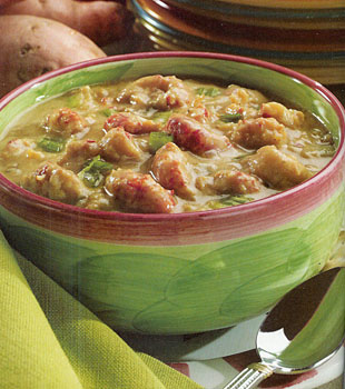 Holly Clegg's Crawfish and Sweet Potato Bisque