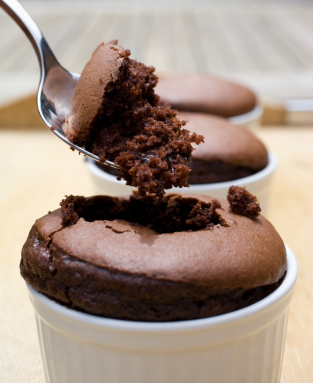 Chef Danielle's chocolate souffle