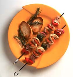 Savory apricot chicken kabobs