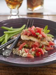 Cajun chicken with watermelon mint salsa