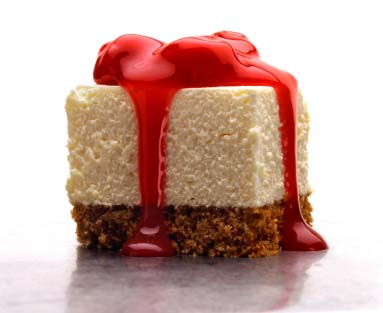 Bite-sized NY cheesecake squares