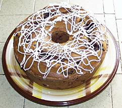 Chocolate Cherry Sour Cream Coffee Cake