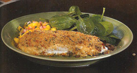 Mediterranean Crusted Halibut