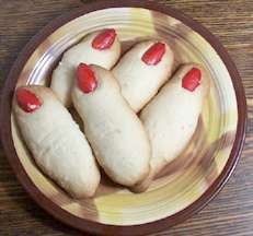 Witch's Finger Cookies for Halloween