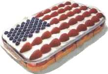 Easy American flag cake