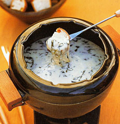 The Stinking Rose Restaurant's Garlic Spinach Cheese Fondue