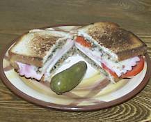 Grilled Ham, Tapenade and Cheese Sandwiches