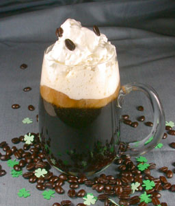 Traditional Irish coffee