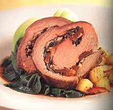 Sake-Glazed Stuffed Beef Tenderloin