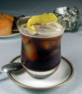 Iced Black Coffee with Lemon Peel
