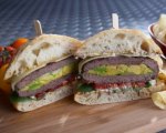 Stuffed Hamburgers with Hass Avocado and Jarlsberg Cheese