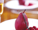 Poached Pears in Red Wine