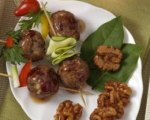 Cocktail Walnut Turkey Meatballs in Sweet and Sour Sauce