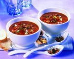 California Gazpacho with Herbed Walnuts