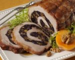 Stuffed Pork Loin with Forbidden Rice, Apricot and Walnut Stuffing
