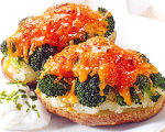 Potato Stuffed with Broccoli and Melted Cheddar