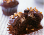 Agave Sweetened Chocolate Peanut Mousse Filled Cupcakes